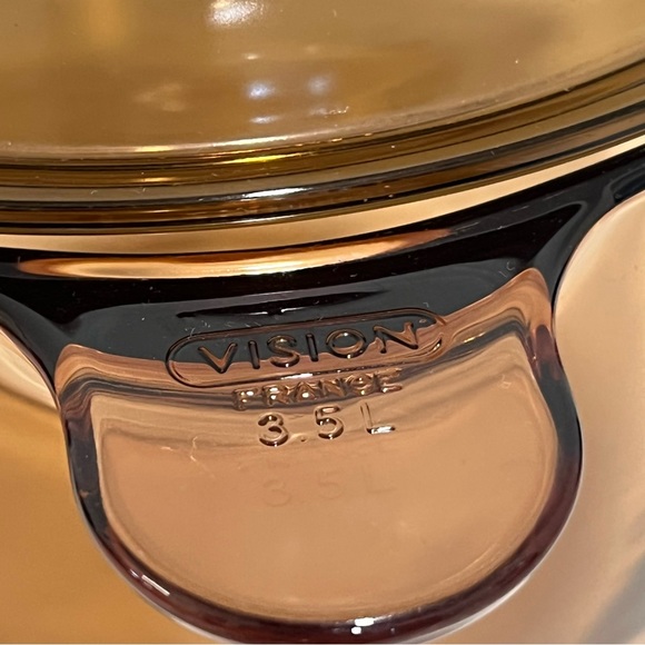 Visions 3.5L Amber Kitchen Cookware Stock Pot w/ Lid - Picture 13 of 16